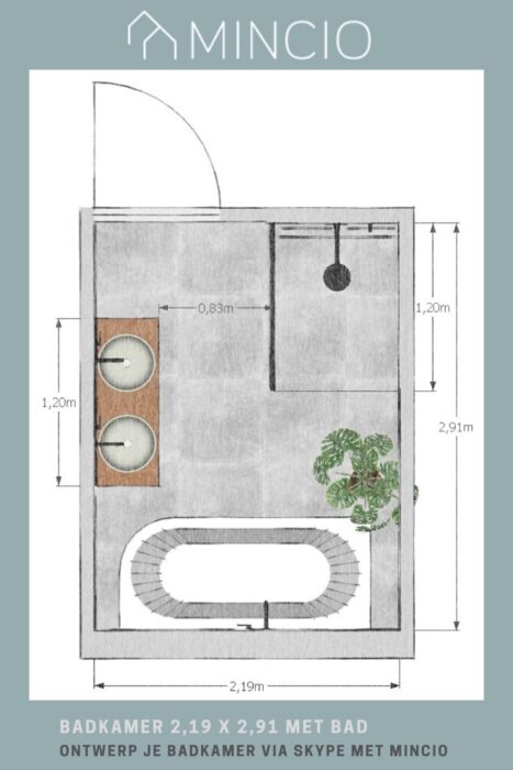 plattegrond badkamer met inloopdouche-2-gratis
